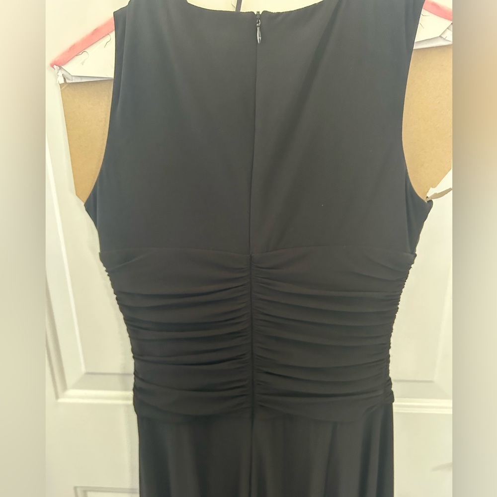 Jessica Howard Evenings Black Sleeveless Dress with Embellished Waist Size 8 - Picture 5 of 7